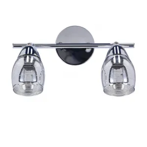 Nástenná LED páska 2X10W E14 chróm MILTON