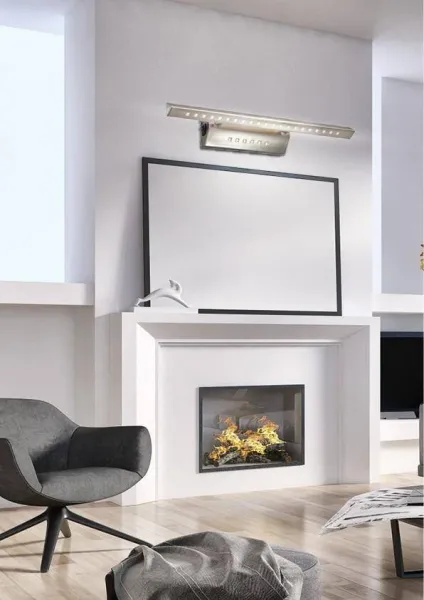 Nástenná lampa 7W LED trojuholníková trubica s vypínačom saténová FORTE