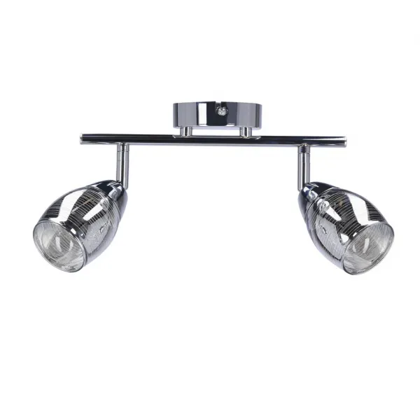 Nástenná LED páska 2X10W E14 chróm MILTON