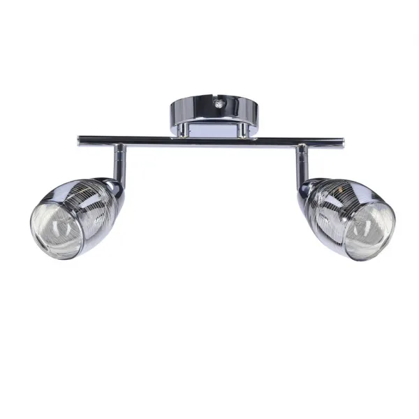 Nástenná LED páska 2X10W E14 chróm MILTON