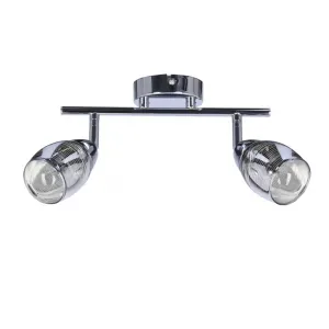 Nástenná LED páska 2X10W E14 chróm MILTON