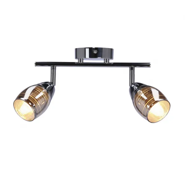 Nástenná LED páska 2X10W E14 chróm MILTON