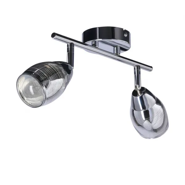 Nástenná LED páska 2X10W E14 chróm MILTON