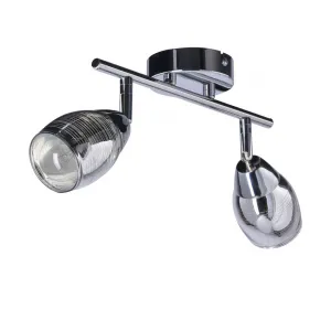 Nástenná LED páska 2X10W E14 chróm MILTON