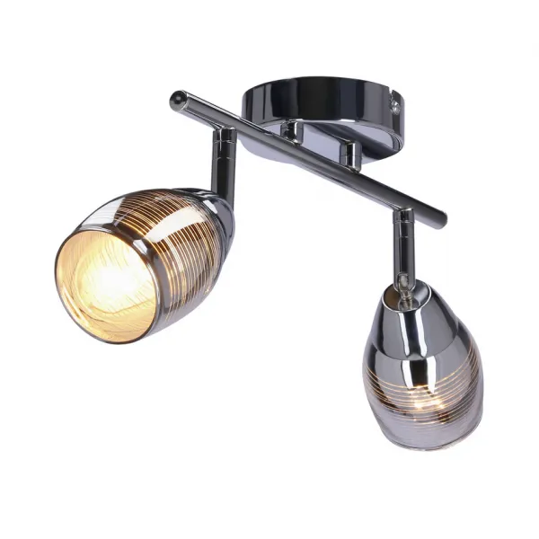 Nástenná LED páska 2X10W E14 chróm MILTON