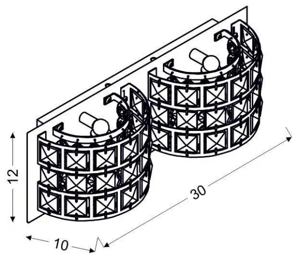 Nástenná lampa Saturn G9 chróm