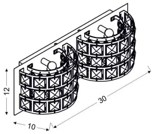 Nástenná lampa Saturn G9 chróm