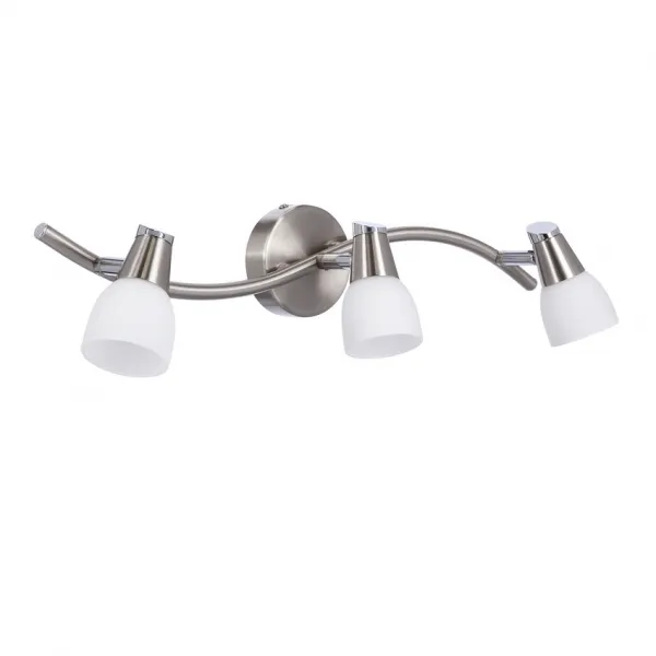 Nástenná lampa 3X40W G9 nikel chróm biela SELIA