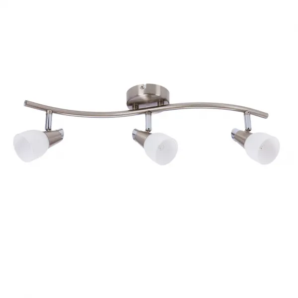 Nástenná lampa 3X40W G9 nikel chróm biela SELIA