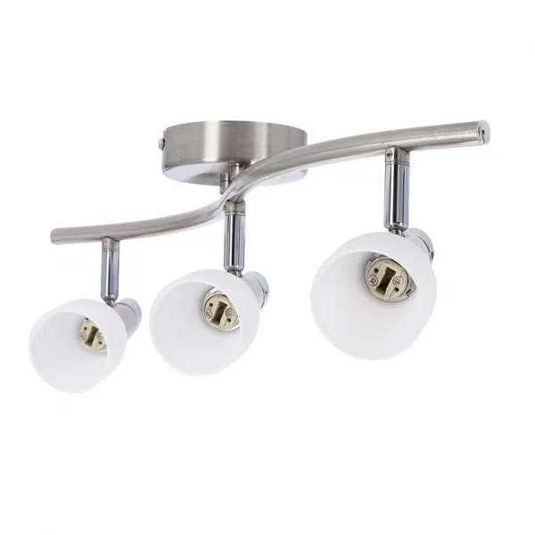 Nástenná lampa 3X40W G9 nikel chróm biela SELIA