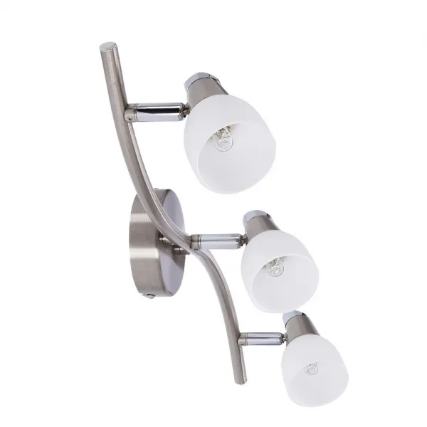 Nástenná lampa 3X40W G9 nikel chróm biela SELIA