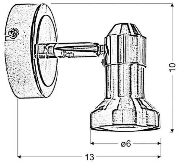 Nástenná lampa 1X50W GU10 nikel+chróm ARKON