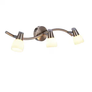 Nástenná lampa 3X40W G9 nikel chróm biela SELIA