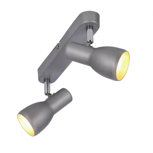 Nástenná stropná lampa strieborný pásik 2x40W Picardo
