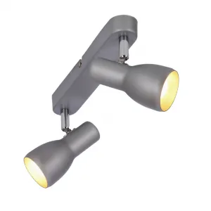 Nástenná stropná lampa strieborný pásik 2x40W Picardo
