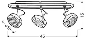 Nástenná lampa 3X9W GX53 EARTH