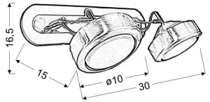 Nástenná lampa 2X9W GX53 saténová/wenge EARTH