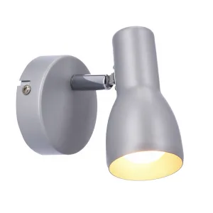 Nástenná lampa Picardo E14 sivo-strieborná