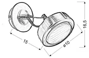 Nástenná lampa Earth GX53 Energo saténová/wenge