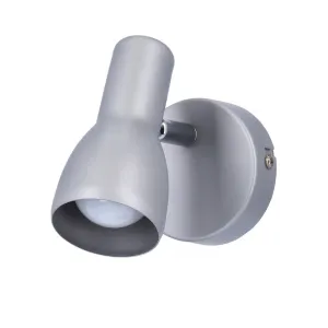 Nástenná lampa Picardo E14 sivo-strieborná