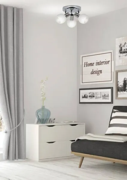 Stropné svietidlo 3X40W E14 chróm TURNO