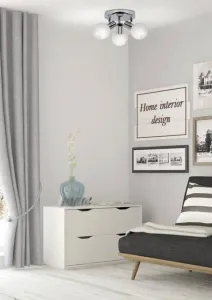 Stropné svietidlo 3X40W E14 chróm TURNO
