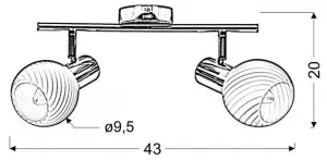 Nástenná lampa Turno E14 chróm