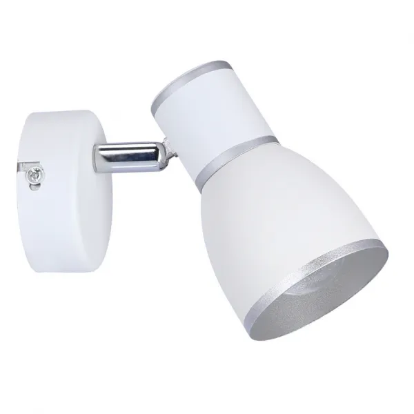 Nástenná lampa 1xE14 biela+chróm FIDO