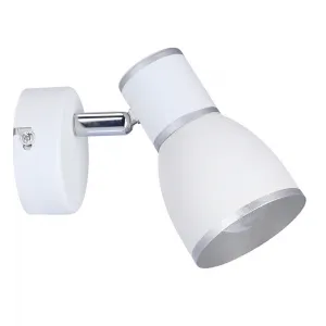Nástenná lampa 1xE14 biela+chróm FIDO