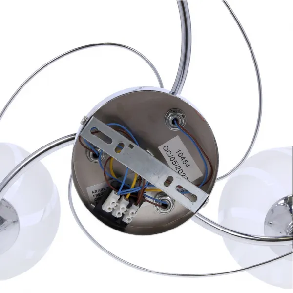 Stropná lampa Prego chrómová E27 s priehľadným tienidlom