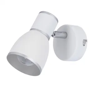 Nástenná lampa 1xE14 biela+chróm FIDO