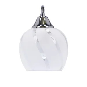 Nástenná lampa Prego chrómová, E27, priehľadné tienidlo