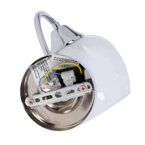 Nástenná lampa Prego chrómová, E27, priehľadné tienidlo