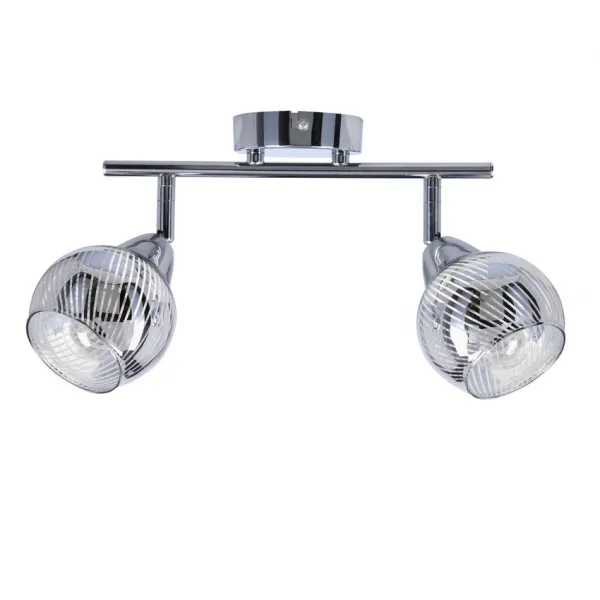 Nástenná LED páska 2X10W E14 chróm FORT