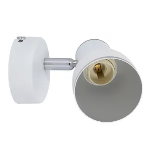 Nástenná lampa 1xE14 biela+chróm FIDO