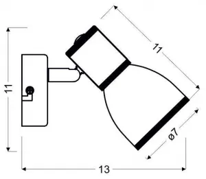 Nástenná lampa 1xE14 biela+chróm FIDO