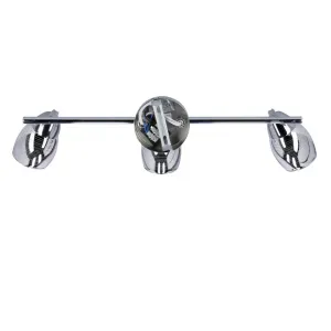 Nástenná LED páska 3X10W E14 chróm MILTON