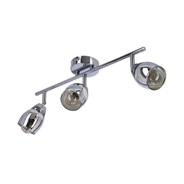 Nástenná LED páska 3X10W E14 chróm MILTON