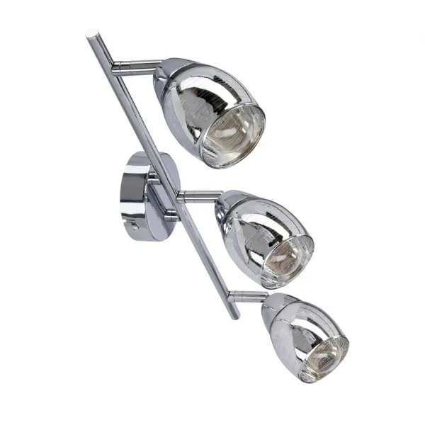 Nástenná LED páska 3X10W E14 chróm MILTON