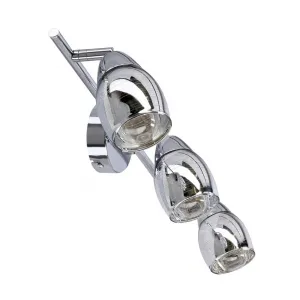 Nástenná LED páska 3X10W E14 chróm MILTON