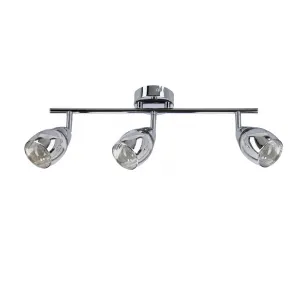 Nástenná LED páska 3X10W E14 chróm MILTON