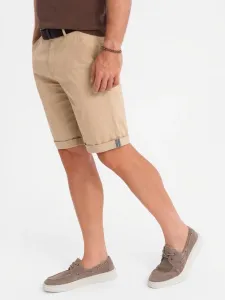 Pánske štýlové kraťasy chinos- béžové