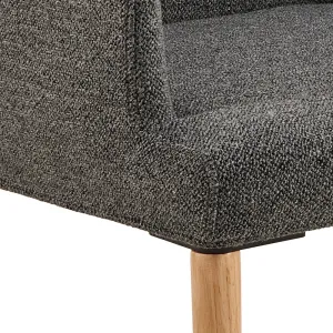 Actona Jídelní křeslo Zoe z masivu antracit
