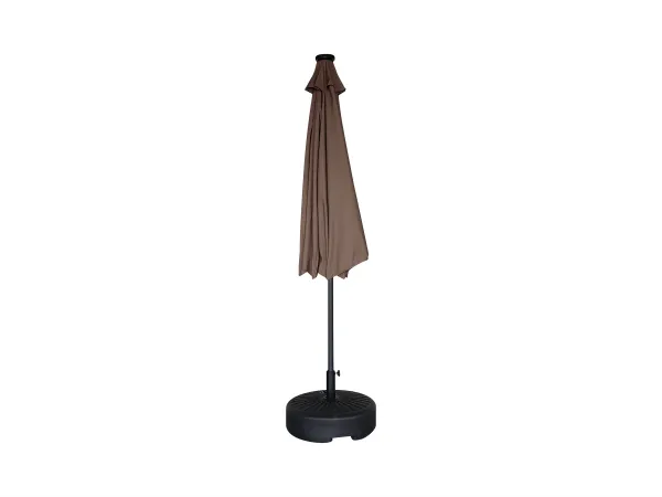 Záhradný slnečník Houseland Luna s LED osvetlením 270 cm tmavo hnedý