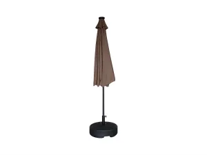 Záhradný slnečník Houseland Luna s LED osvetlením 270 cm tmavo hnedý