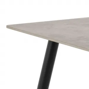 Actona Jedálenský stôl Wicklow 140 cm sivý mramor/čierny