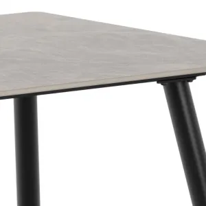 Actona Jedálenský stôl Wicklow 140 cm sivý mramor/čierny