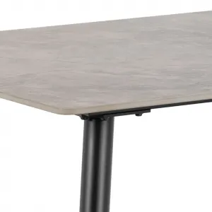 Actona Jedálenský stôl Wicklow 140 cm sivý mramor/čierny
