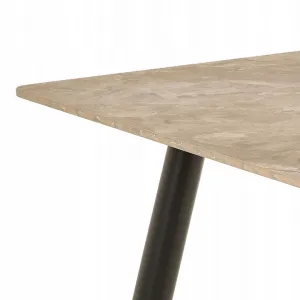 Actona Jedálenský stôl Wicklow 140 cm hnedý mramor/čierny