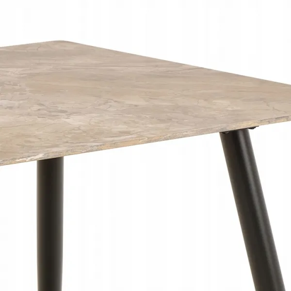 Actona Jedálenský stôl Wicklow 140 cm hnedý mramor/čierny